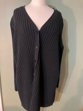 Women's Worthington Essentials Black Cardigan Sweater Size XL